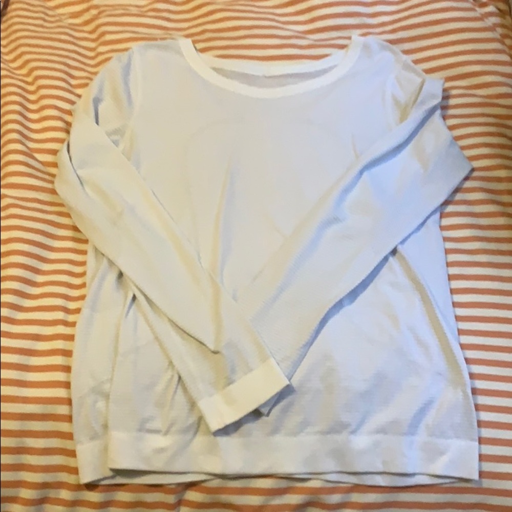 lululemon white long sleeve, Size 6